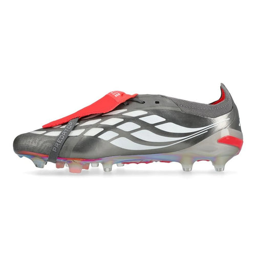 adidas Predator Elite Fold-over Tongue FG Finishers Steel - Zilver/Wit/Helder rood