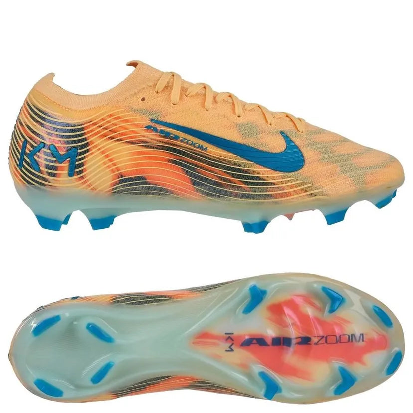 Nike Air Zoom Mercurial Vapor 16 Elite FG Mbappé Personal Edition - Oranje/Neo-turkoois/Groen