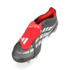 adidas Predator Elite Fold-over Tongue FG Finishers Steel - Zilver/Wit/Helder rood