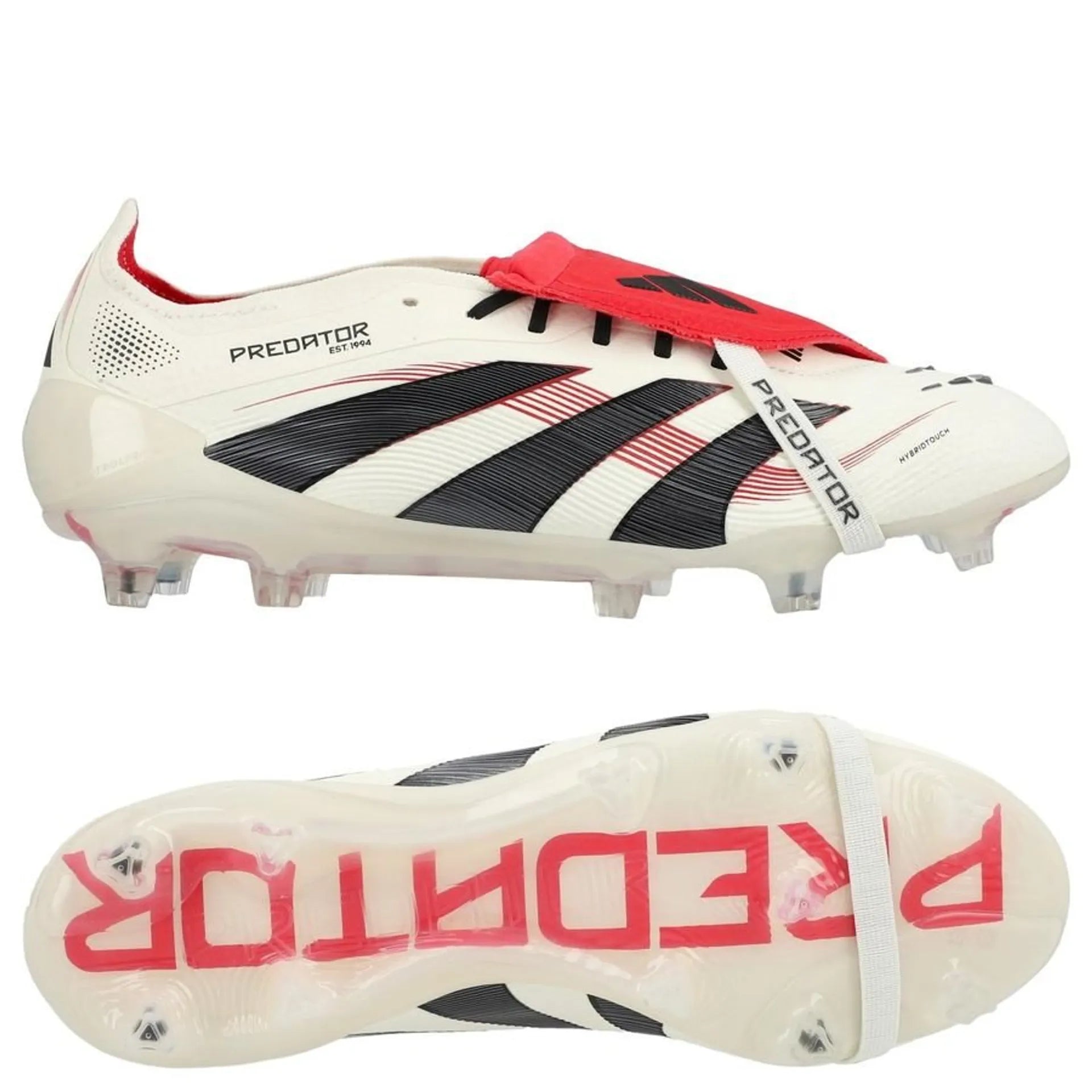 adidas Predator Elite Fold-over Tongue FG Champagne - Wit/Zwart/Puur robijn