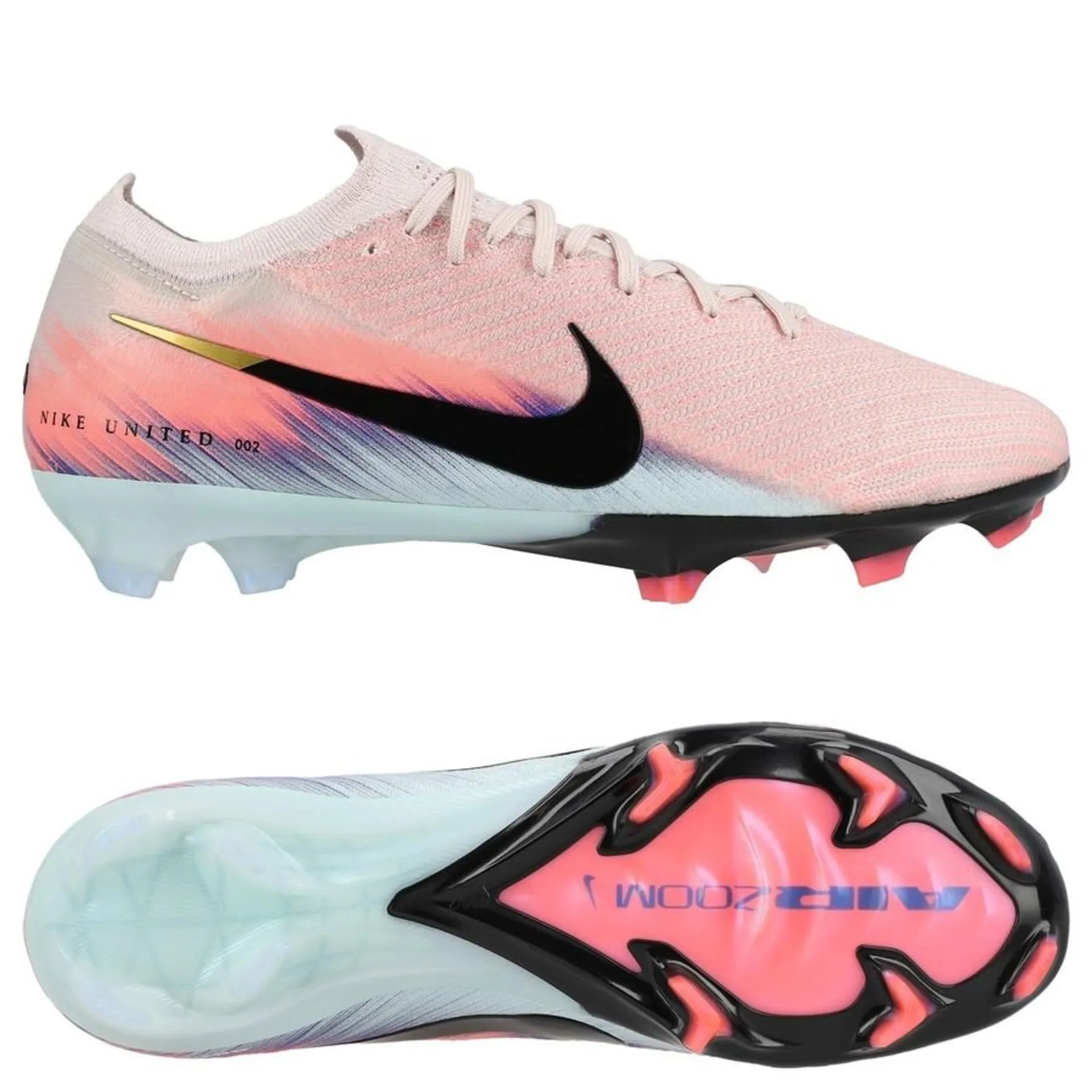 Nike Air Zoom Mercurial Vapor 16 Elite FG United - Slib, rood/Racer Blue