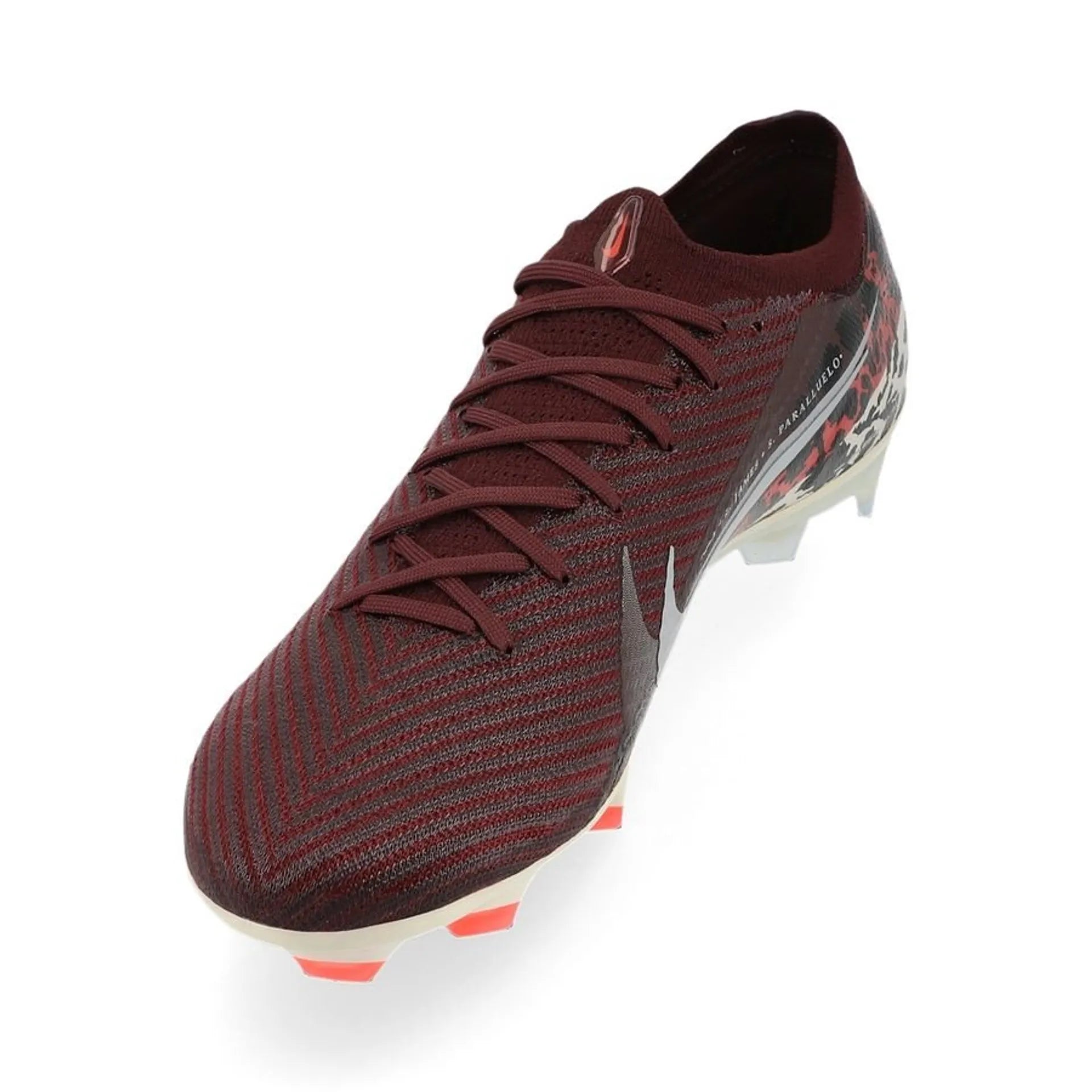 Nike Air Zoom Mercurial Vapor 16 Elite FG United - Bordeaux/Zilver/Universal Red/Grijs