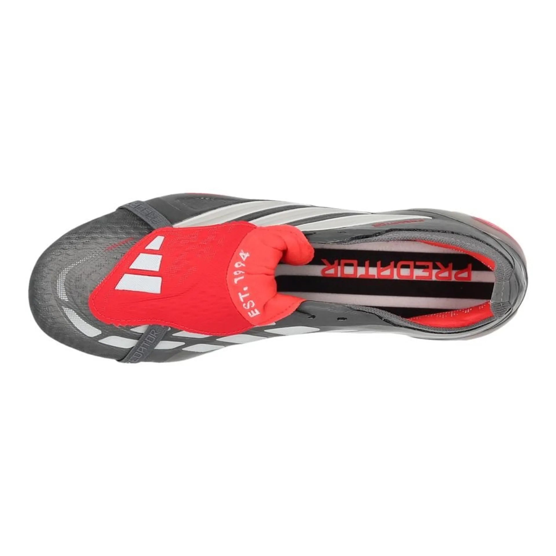 adidas Predator Elite Fold-over Tongue FG Finishers Steel - Zilver/Wit/Helder rood